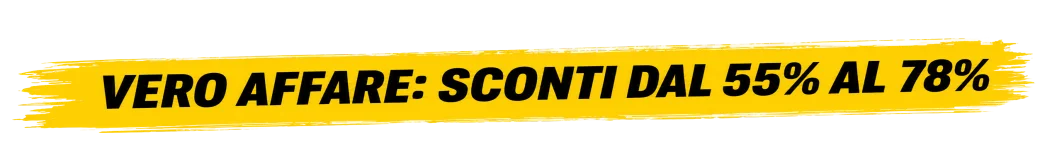 Vero affare: sconti dal 55% al 78%